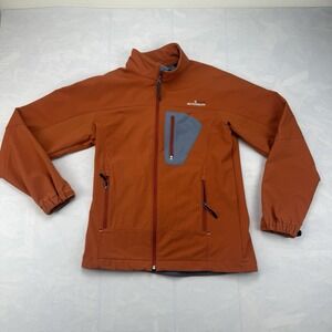 Aigle Actimum Softshell Jacket Mens XL Orange Full Zip Outdoor Coat